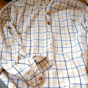 J.peterman Cotton Plaid Henley
